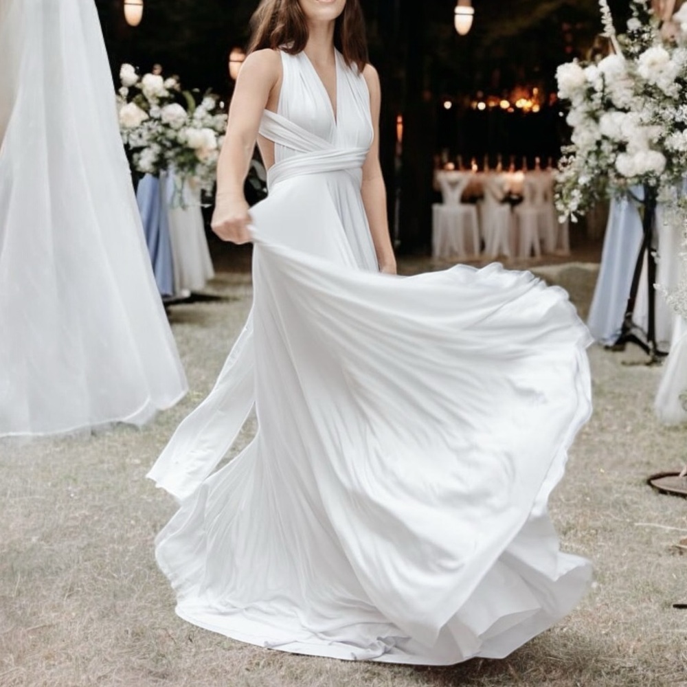 BHLDN Elegant White Wedding Dress